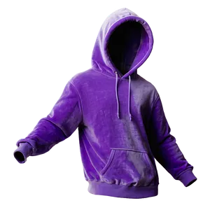 Purple Velvet Hoodie Image PNG Dge