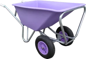 Purple Wheelbarrow Isolated Background PNG