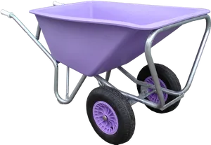 Purple Wheelbarrow Isolated Background PNG image