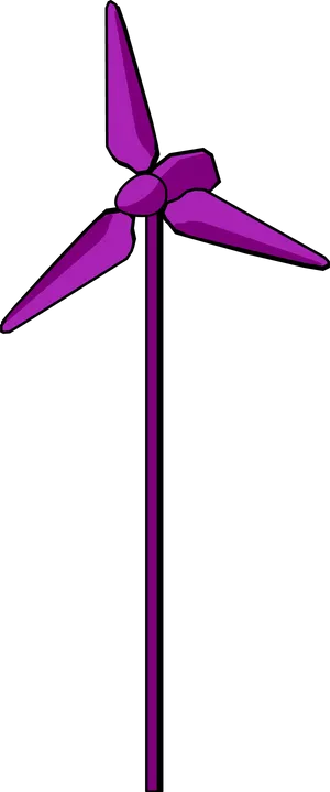 Purple Wind Turbine Vector PNG image