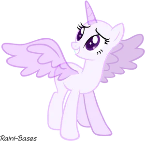 Purple Winged Unicorn M L P Base PNG