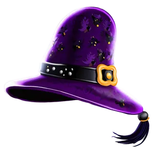 Purple Witches Hat PNG 06292024 PNG