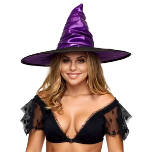 Purple Witches Hat PNG 06292024 PNG
