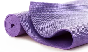 Purple Yoga Mat Rolled Unrolled PNG image