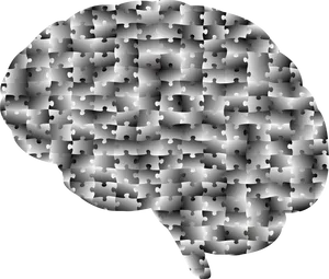 Puzzle Brain Graphic PNG image