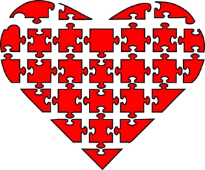 Puzzle Heart Graphic