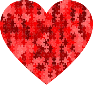 Puzzle Heart Vector Graphic PNG image