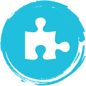 Puzzle Piece Icon Blue Background PNG image