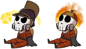 Pyro_ Chilling_ Flames_ Artwork PNG image