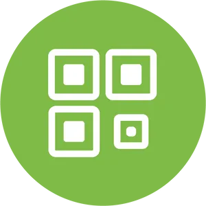 Q R Code Symbol Green Background PNG image