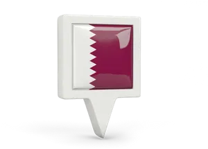 Qatar Flag Pin Design PNG