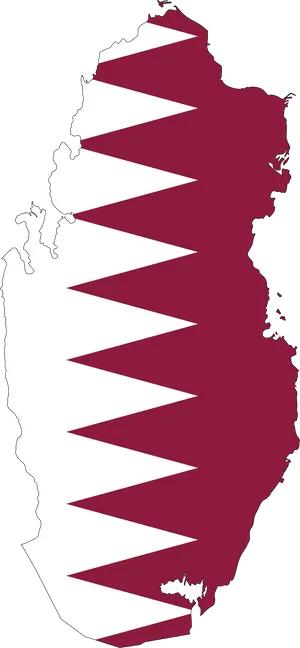 Qatar Map Outline PNG image