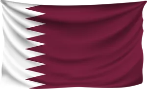 Qatar National Flag Waving PNG image