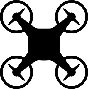 Quadcopter Drone Silhouette PNG image