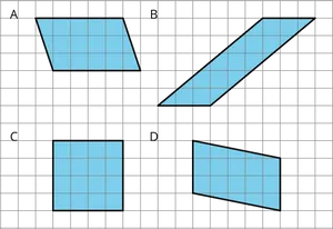 Quadrilateralson Graph Paper PNG image