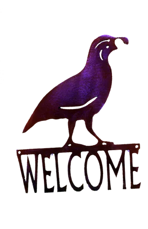 Quail Welcome Sign PNG image