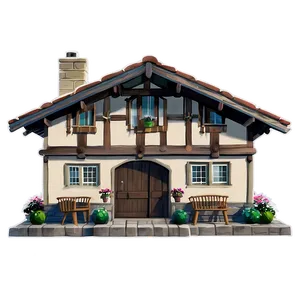 Quaint Cottage Building PNG 35