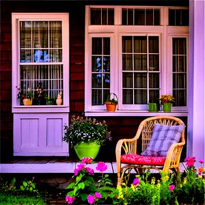 Quaint Cottage Porch PNG 06202024 PNG