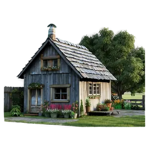 Quaint Farm Cottage PNG 05242024