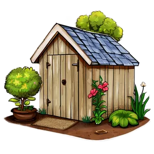 Quaint Garden Outhouse Png Xcy78 PNG image