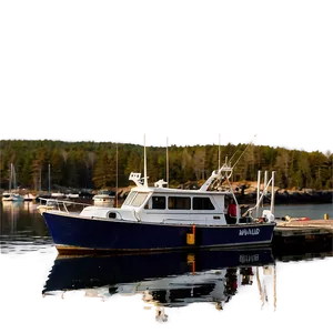 Quaint Maine Fishing Harbor PNG 9 PNG