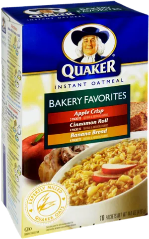 Quaker Instant Oatmeal Bakery Favorites Box PNG image