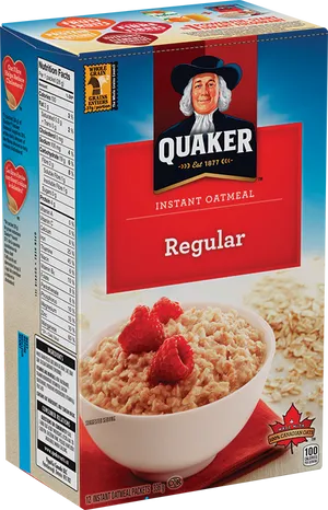 Quaker Instant Oatmeal Regular Box PNG image