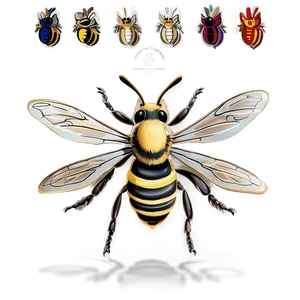 Queen Bee Illustration Png 06262024 PNG image