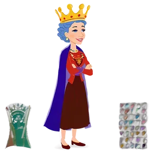 Queen Cartoon Character PNG 77