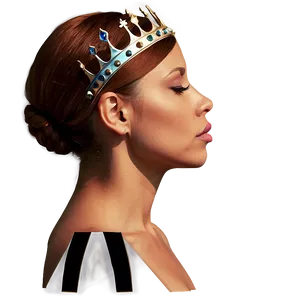 Queen Crown Profile Silhouette PNG 06292024 PNG