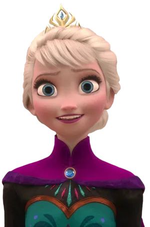 Queen Elsa Portrait Frozen PNG image