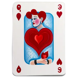 Queen Of Hearts Card PNG 05212024