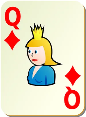Queenof Diamonds Playing Card PNG image