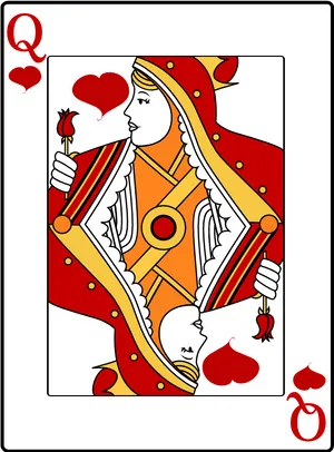 Queenof Hearts Playing Card PNG image