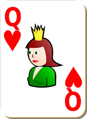 Queenof Hearts Playing Card