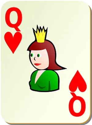 Queenof Hearts Playing Card