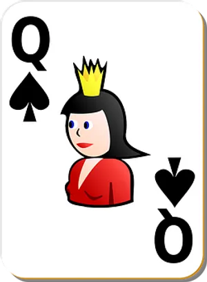 Queenof Spades Playing Card PNG image