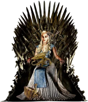 Queenon Iron Throne PNG image