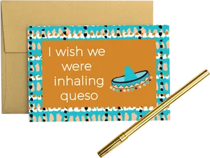 Queso Inhalation Wish Greeting Card PNG image