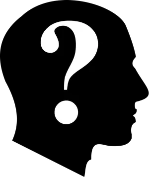 Question Mark Head Silhouette PNG image