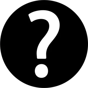 Question Mark Icon Black Background PNG image