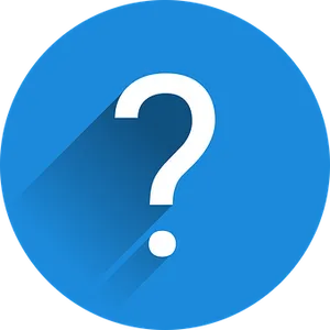 Question Mark Icon Blue Background PNG image