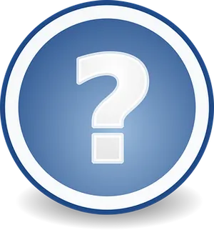 Question Mark Icon Blue Background PNG image