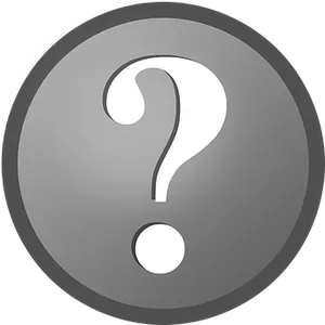 Question Mark Icon Gray Background