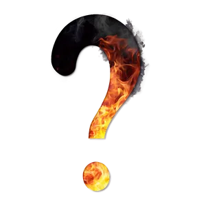 Question Mark In Fire PNG 04292024 PNG