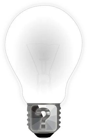 Question Mark Lightbulb Idea Concept PNG image