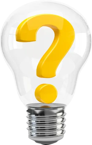 Question Mark Lightbulb PNG image