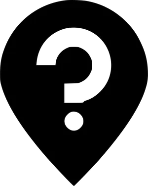 Question Mark Location Pin Icon PNG
