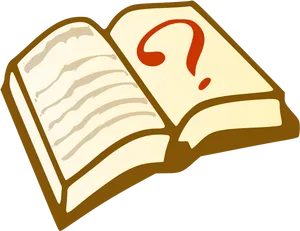 Question Mark Open Book Clipart PNG image