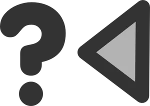 Question Markand Play Icon Clipart PNG image